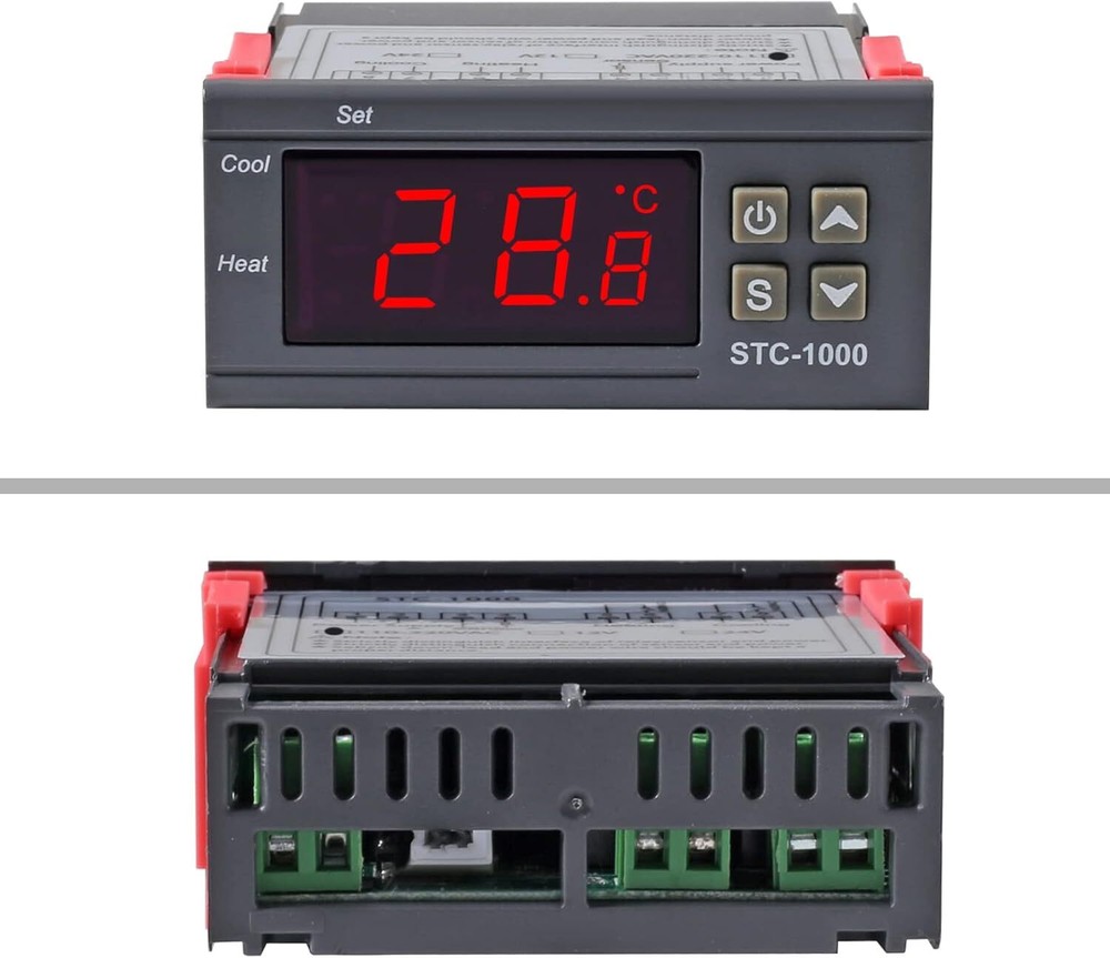 2Pcs Digital Temperature Controller STC-1000 Thermostat w/ NTC Sensor AC 110V