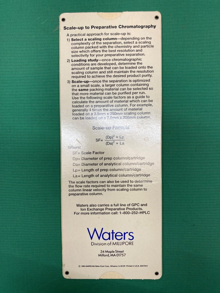 Waters Millipore Quick-Select Preparative Guide HPLC Media