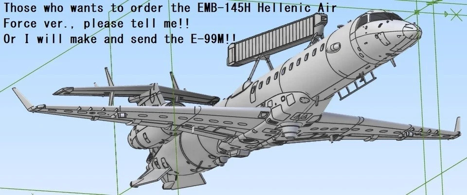 1/72 Embraer E-99M or EMB-145H 3D data set