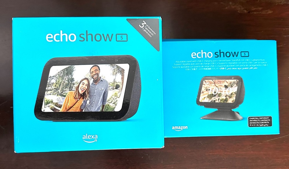 NEW SEALED Amazon Echo Show 5 (3rd Gen) Charcoal with Adjustable Stand