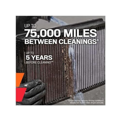 Engine Air Filter: Reusable, Clean Every 75,000 Miles, Washable, Replacement