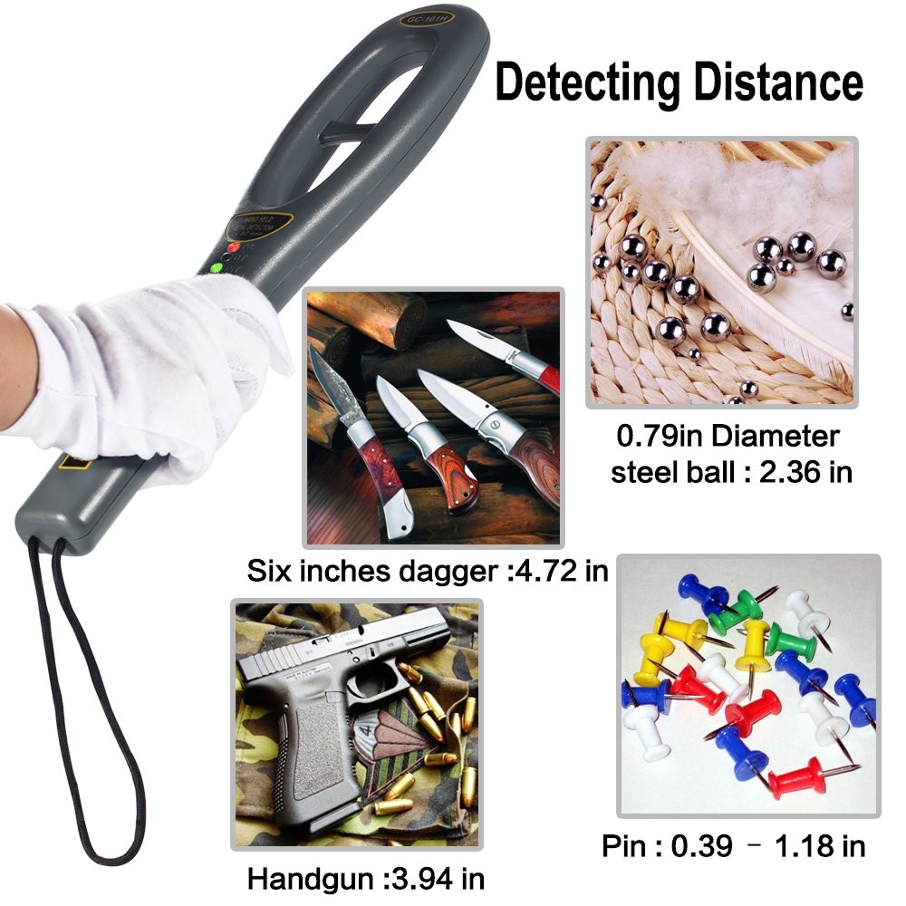 Hand Held Metal Detector,V·Resourcing Portable High Sensitivity Gray