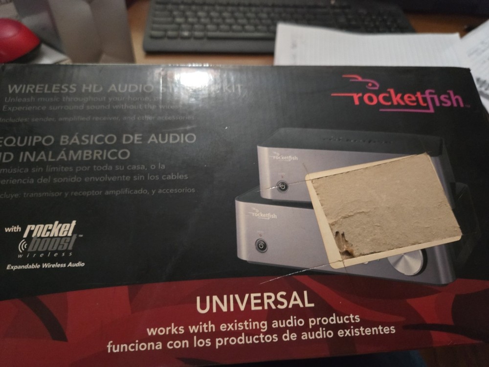 Rocketfish Rocket Boost RFRBKIT Wireless HD universal Audio Starter Kit Open Box