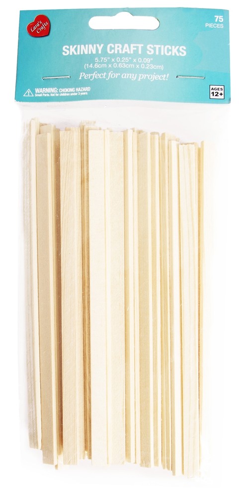CousinDIY Craft Sticks 75/Pkg-Natural 5.75" - 6 Pack