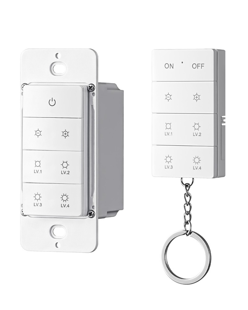 DEWENWILS Wireless Dimmer Switch, Adjustable Brightness Button Need Neutral Wire