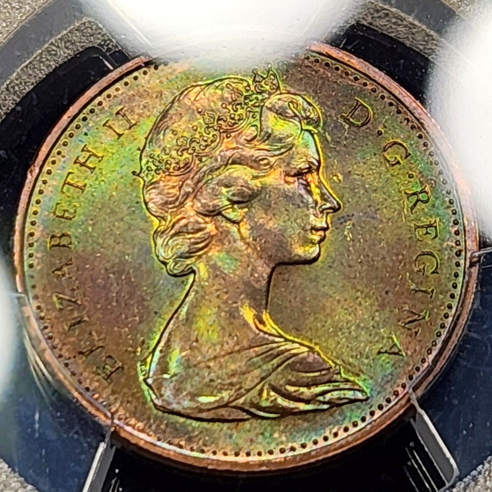 Toned 1967 Canada Cent | PCGS MS64BN