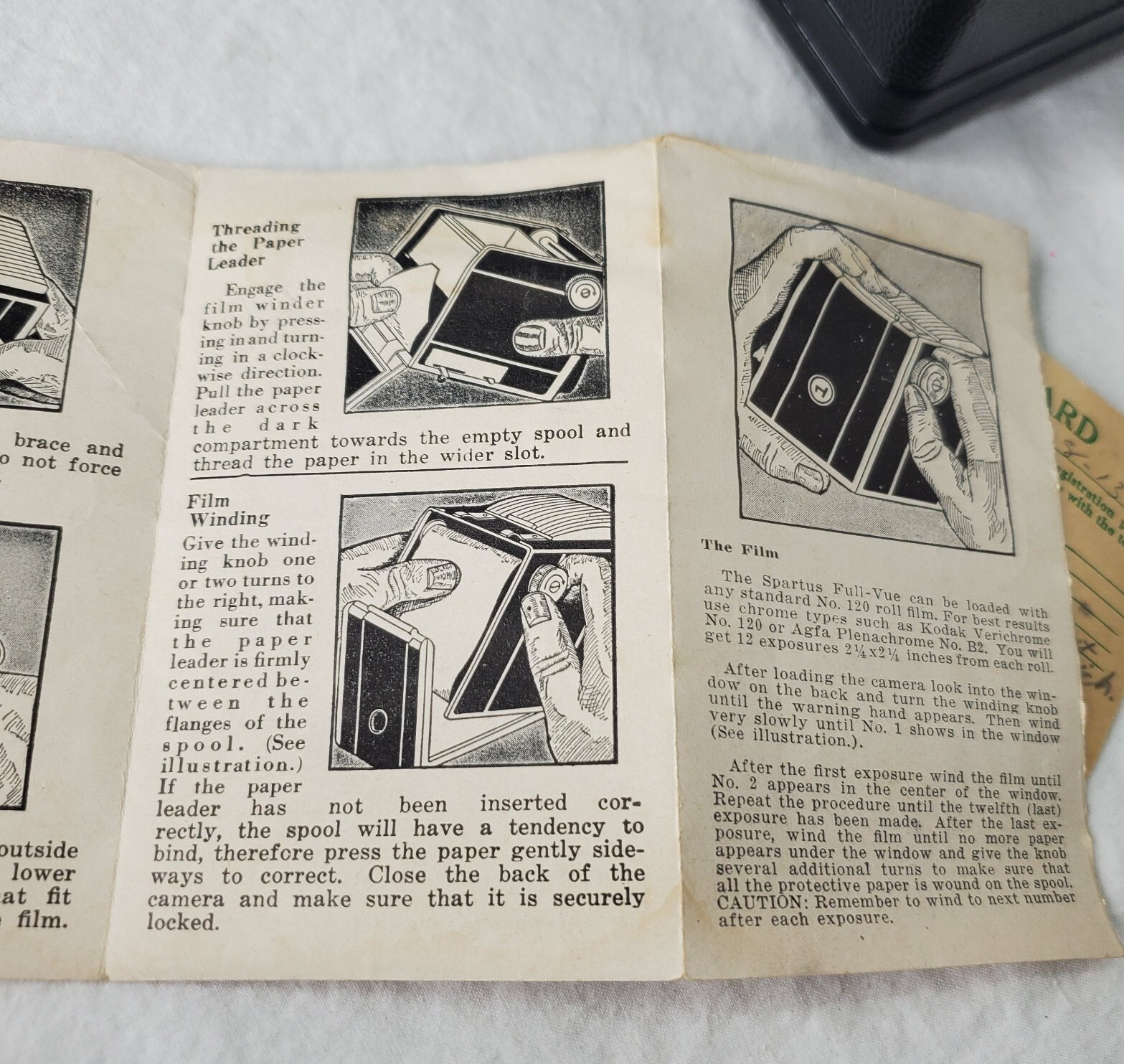 Vintage Spartus Full Vue Camera Instruction Manual Ephemera 1950s Chicago IL