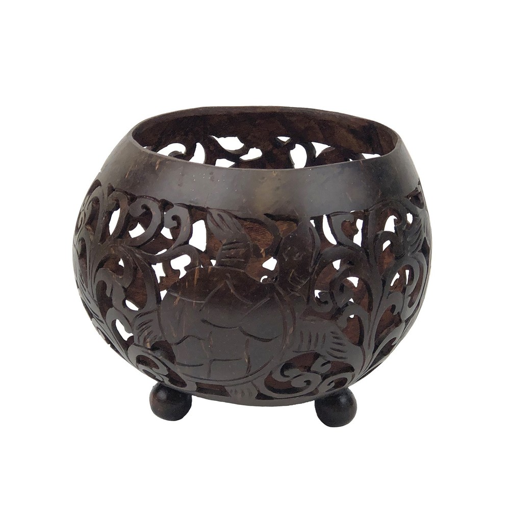 Carved Coco Turtle Table Accent