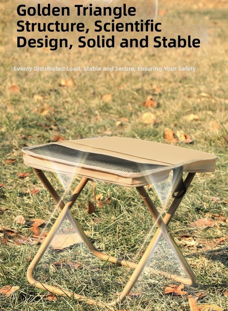 Portable Folding Camping Stool with Shoulder Strap, Suitable for Hiking, Fish...