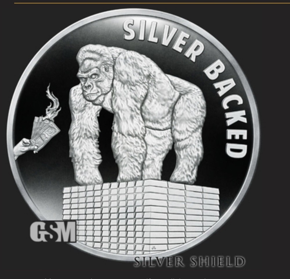 1OZ Silver Backed Proof - “In-Hand” Silver Shield - Be A Godzilla AG Stacker