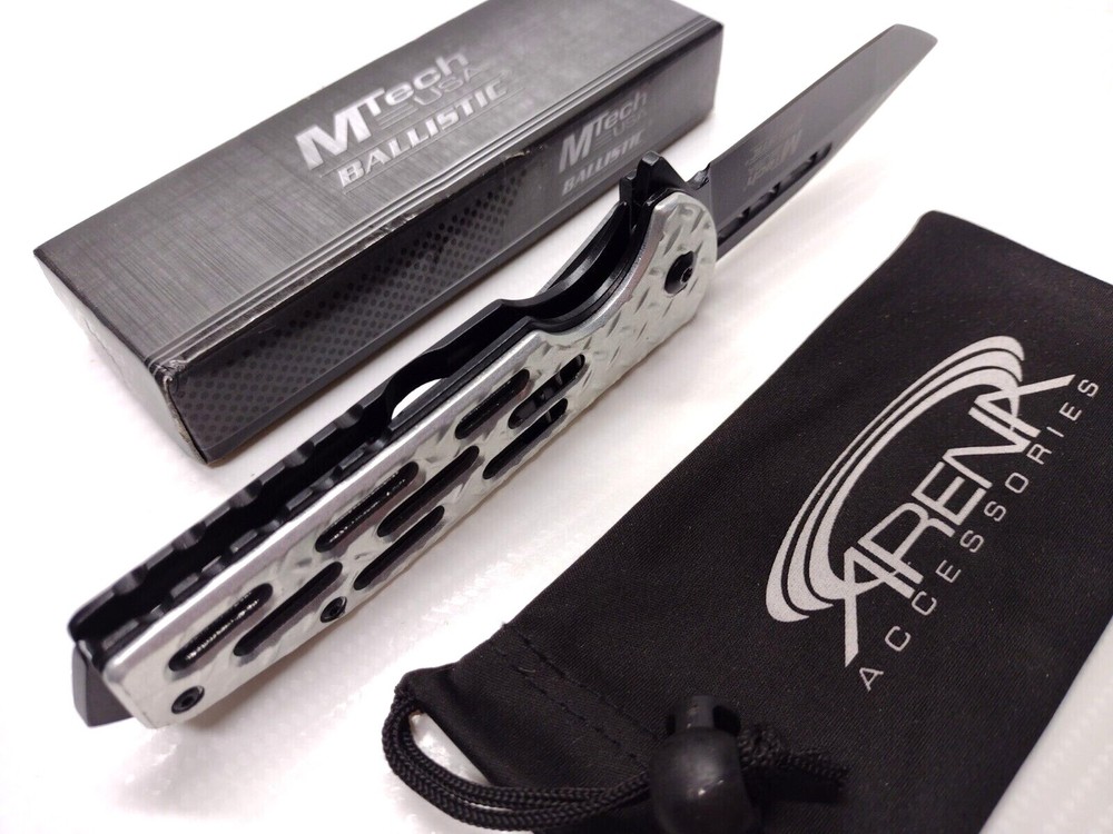 Textured Hammered Pocket Knife Tanto Blade Frame Lock Spring Assisted EDC