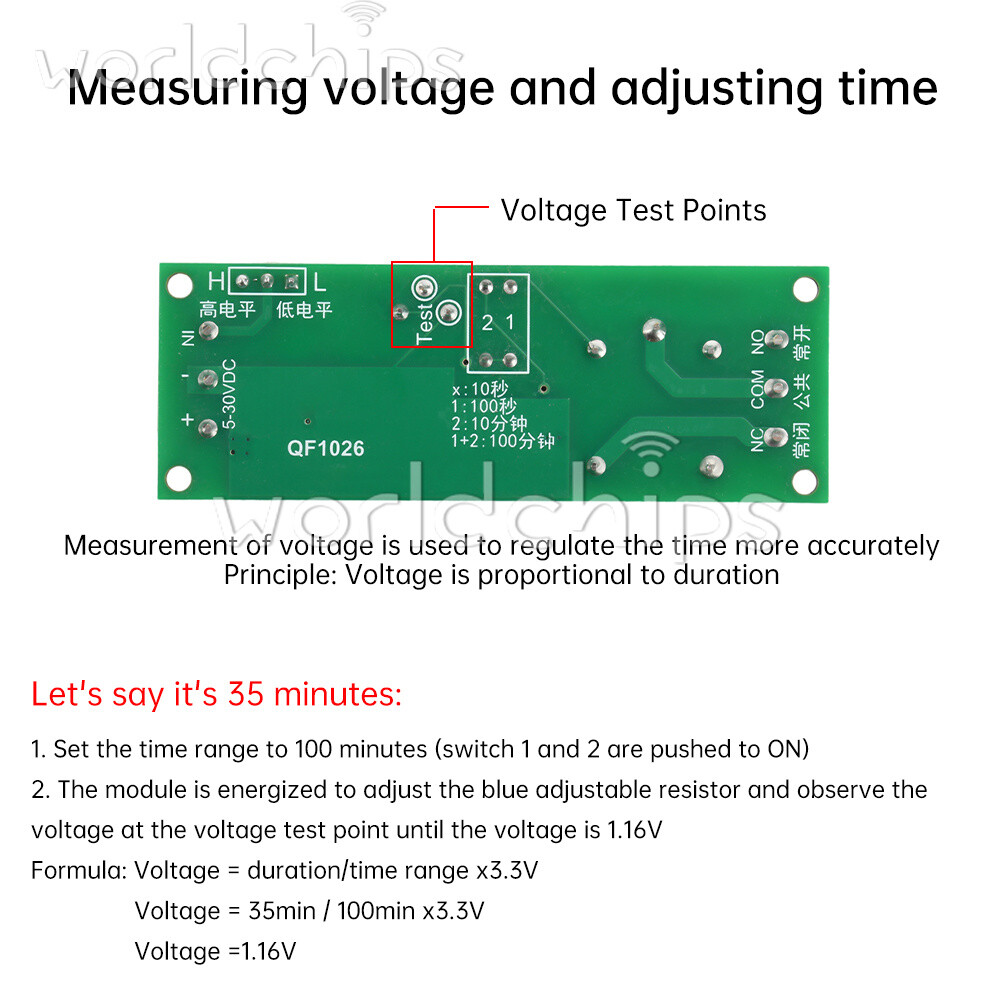 DC 4-30V Power Adjustable Delay Relay Timer Control Module 4 Gear Delay Switch