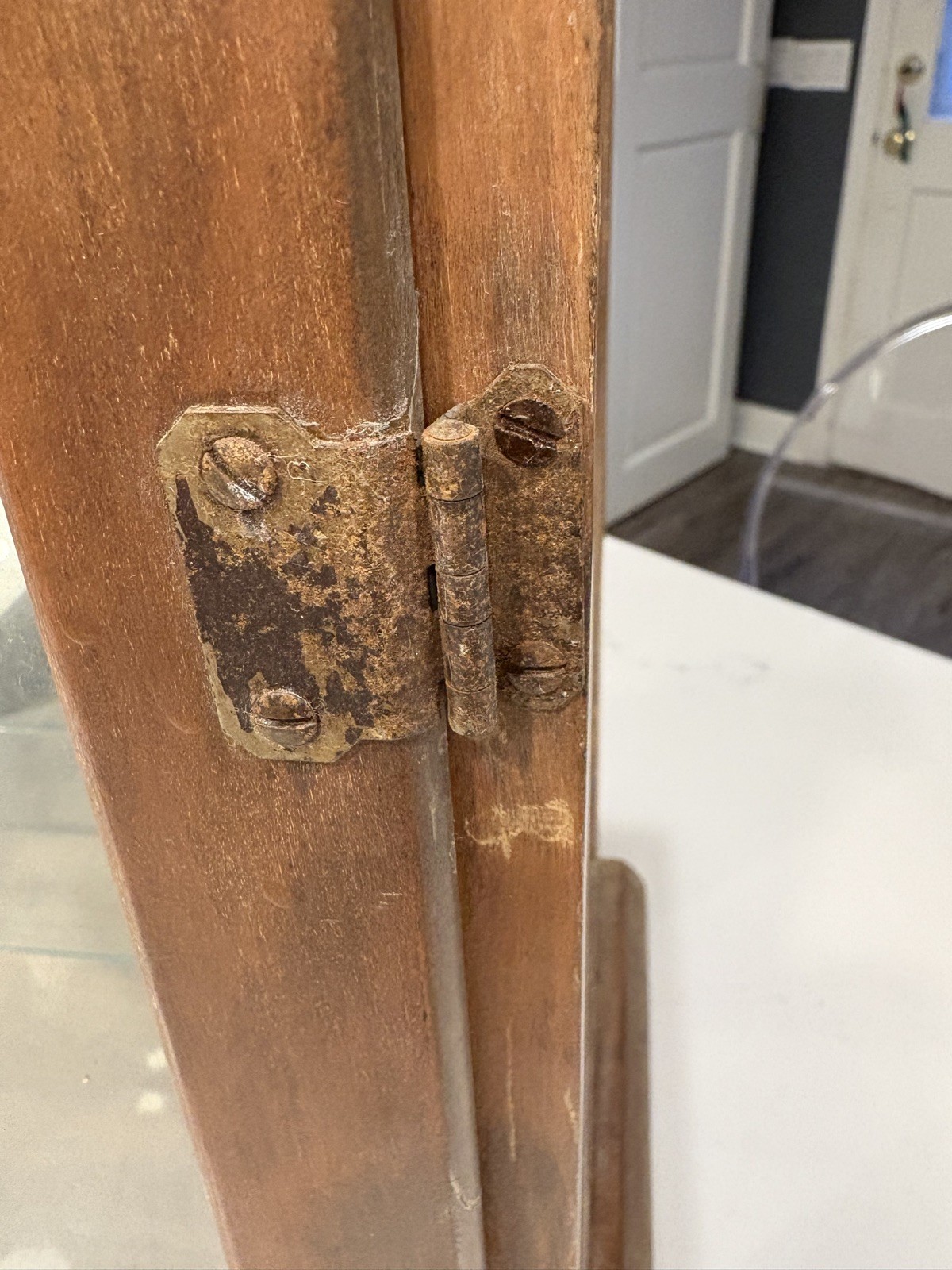 Early 1900s Antiseptic Sterilizer Cabinet, Oak Wood, Doctor, Barber, Pharmacy