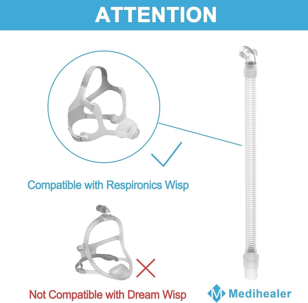 CPAP Tube Connector 2 Pack for Wisp Quick Release Swivel