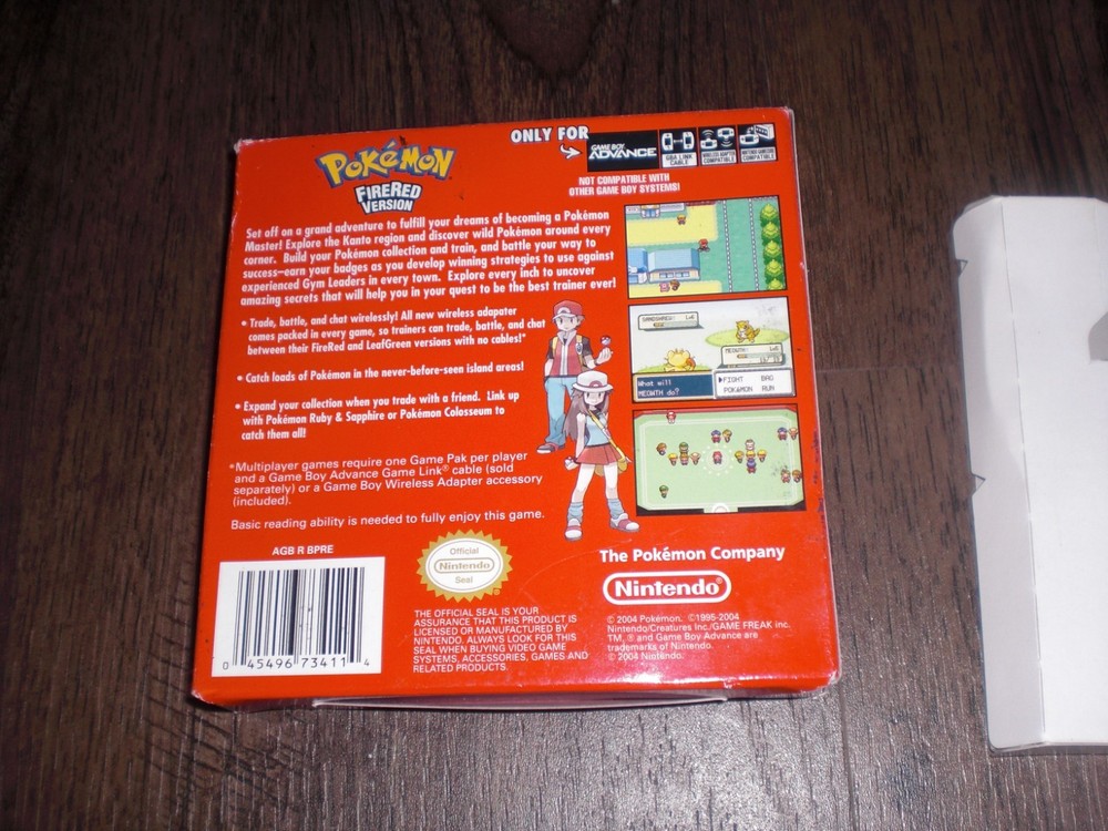 Pokémon FireRed Version Game Boy Advance GBA BOX + Inserts No Game AUTHENTIC OEM