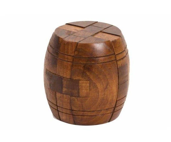 Brain Teasers Wooden Barrel Puzzle