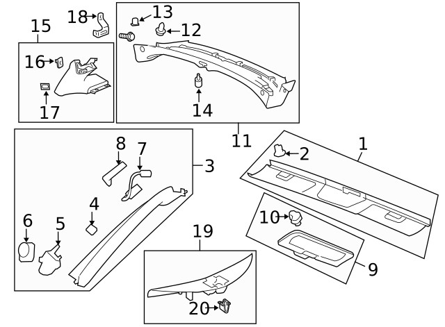 Genuine GM Side Trim Panel 20823297