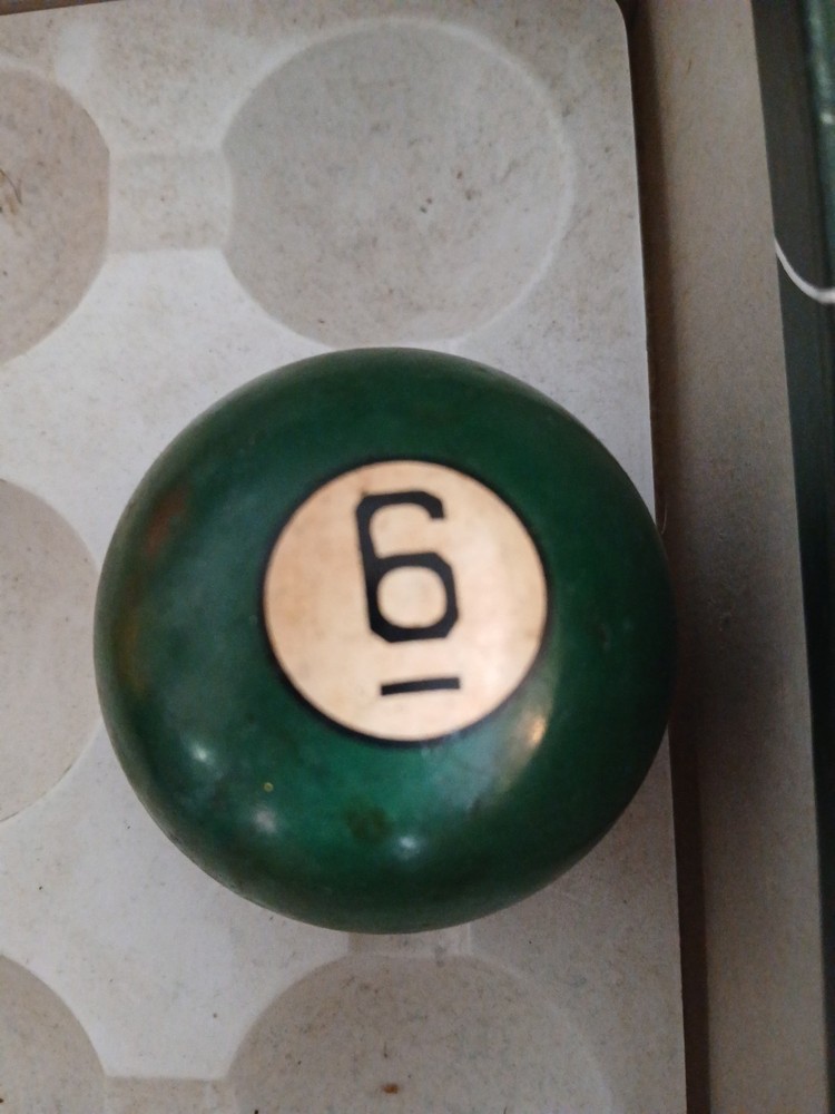 Vintage Billiard Pool Ball # 6