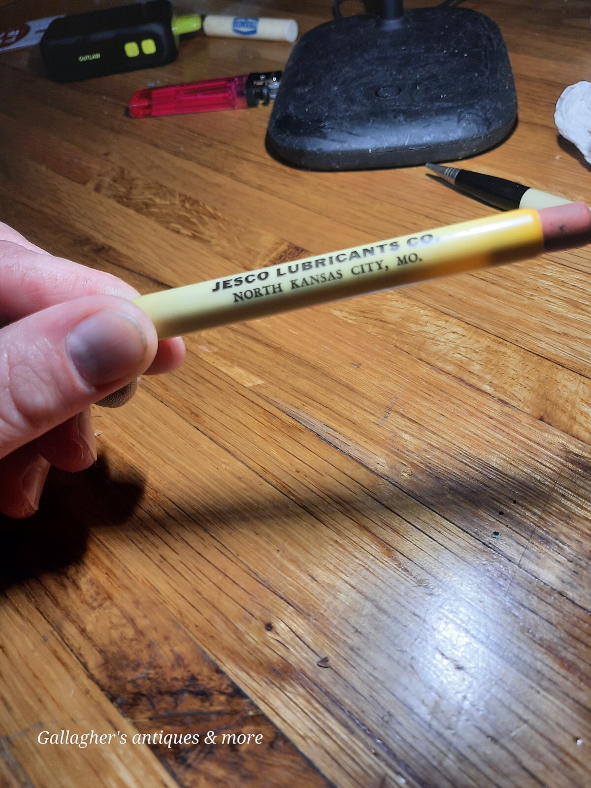 Rare Vintage Oil Advertising Bullet Pencil Jesco Greases North Kansas City Mo