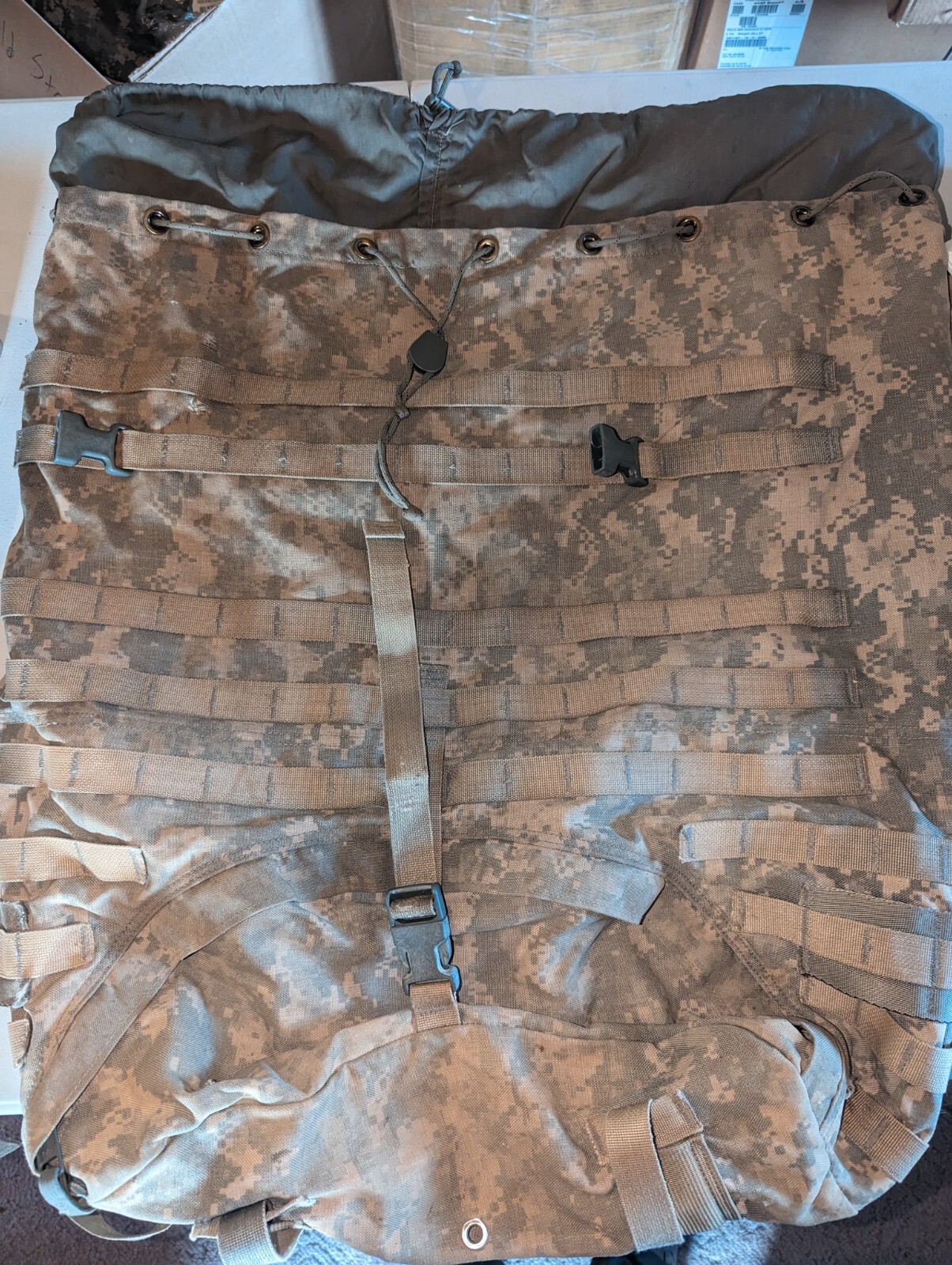 2 US Military Surplus Rucksacks USGI Large Field Pack MOLLE II ACU Modular GC