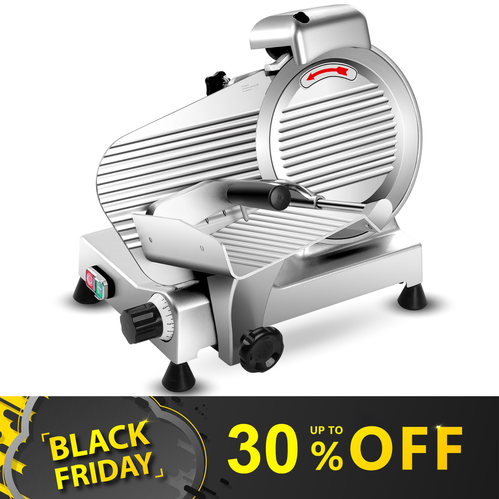 10inch Commercial Meat Slicer 240W Electric Frozen Meat Cheese Food Slicer New