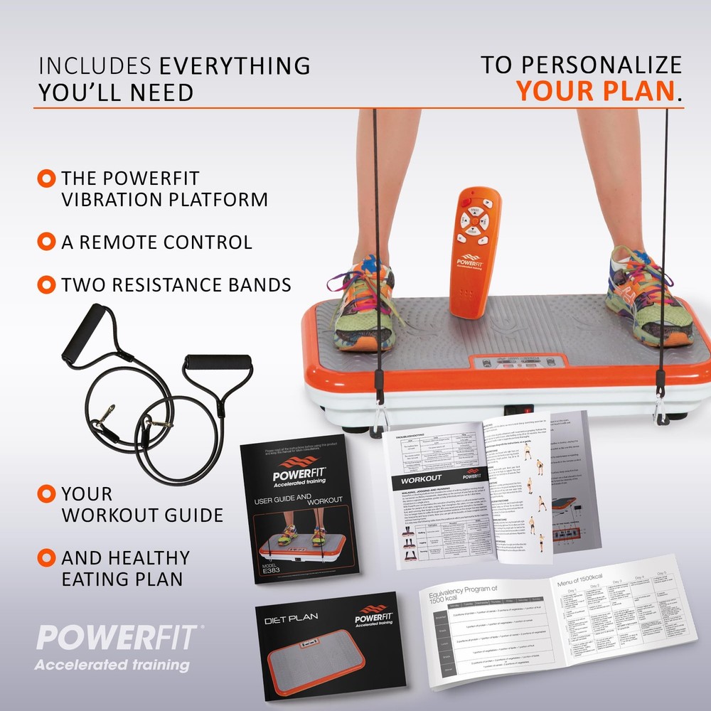 Power Fit Vibration Plate Exercise Machine, Powerfit Elite Vibration Platform...