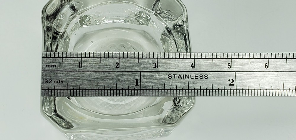 5 Salt Cellars Patterns Clear Side EAPG Zipper Side Cut Design, Small Glass