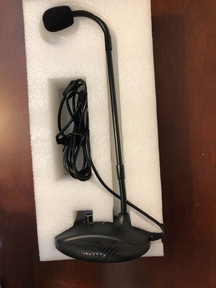 Fifone K052 Black USB PC Computer Audio Mute Button Microphone For Conferencing