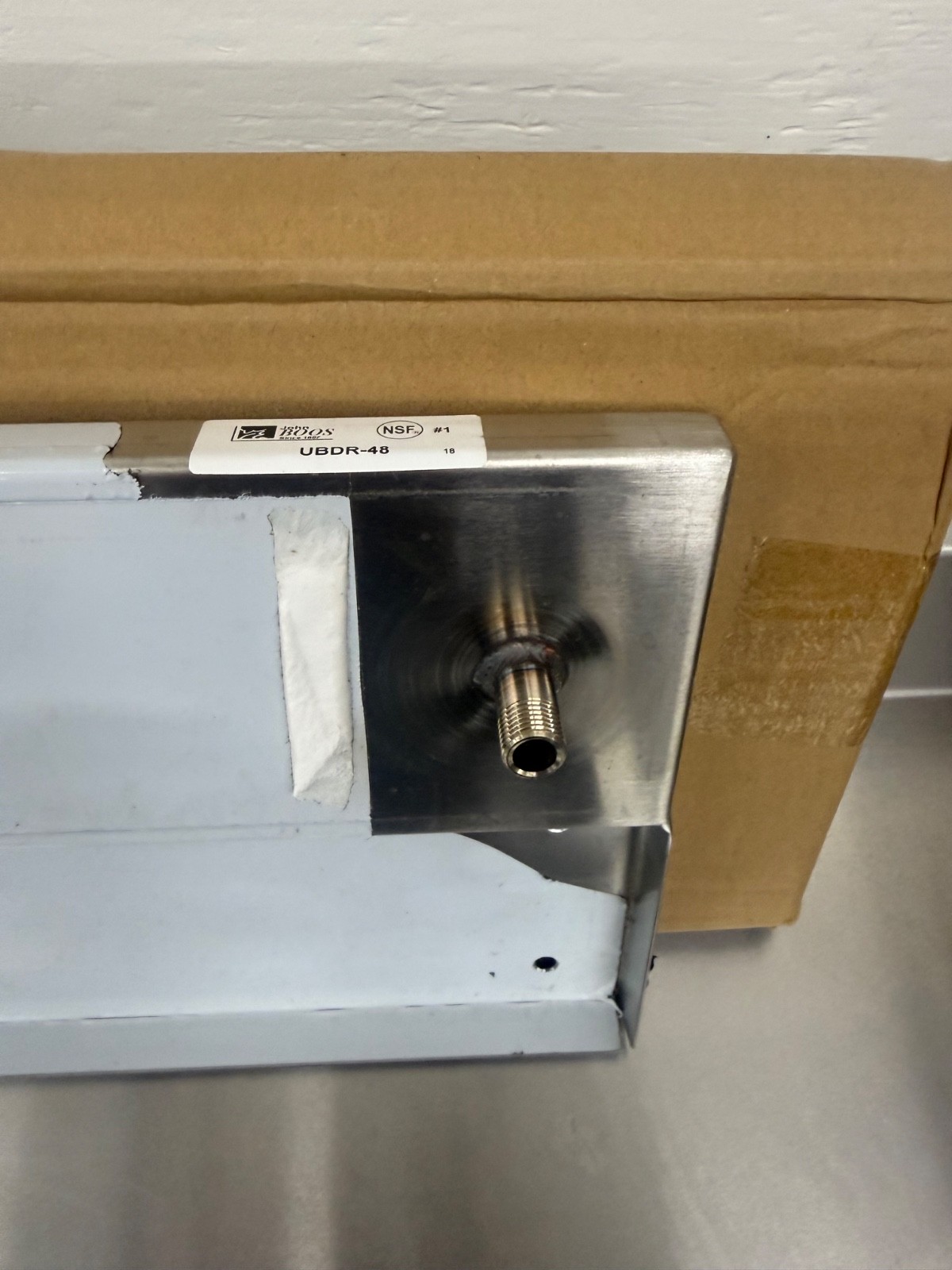 John Boos UBDR-48 48" Wide under bar mount drink rail - FREE SHIPPING!