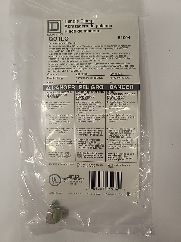 Square D QO1LO Breaker Locks / Handle Clamp for QO Breakers