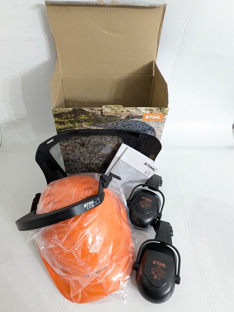 GENUINE OEM STIHL FUNCTION BASIC CHAINSAW SAFETY HELMET AND VISOR 0000 888 0810