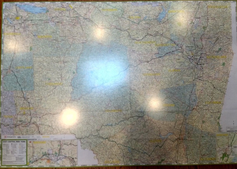 East Central New York State Laminated Wall Map (G)