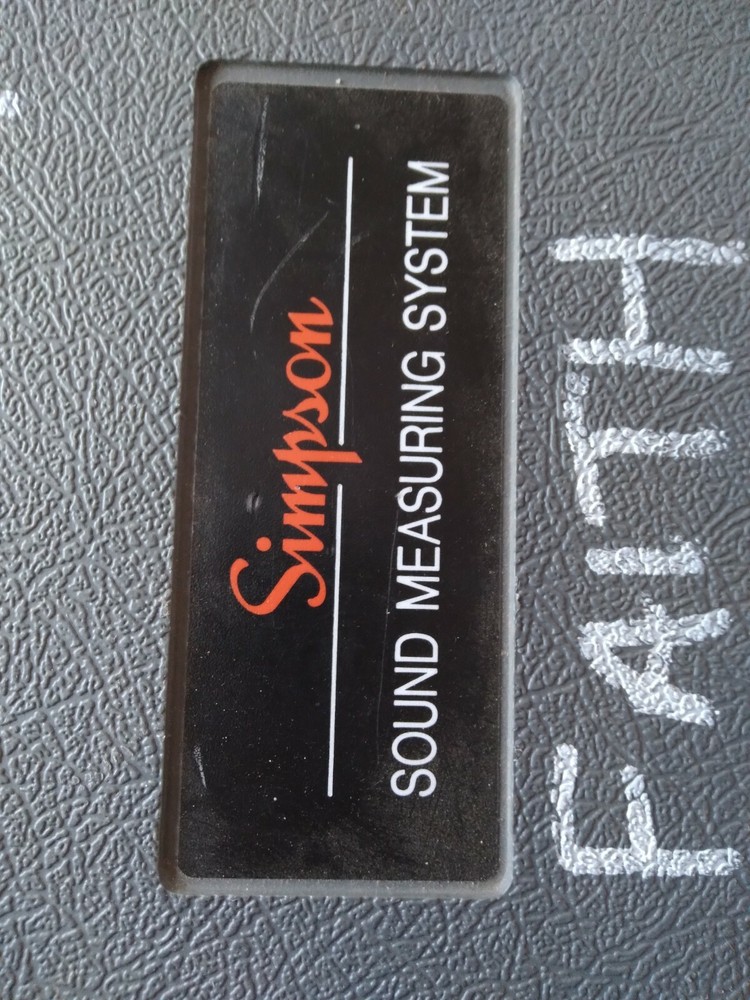 Simpson Sound Measuring System Sound Level Meter System Model 884-2 Type S2A