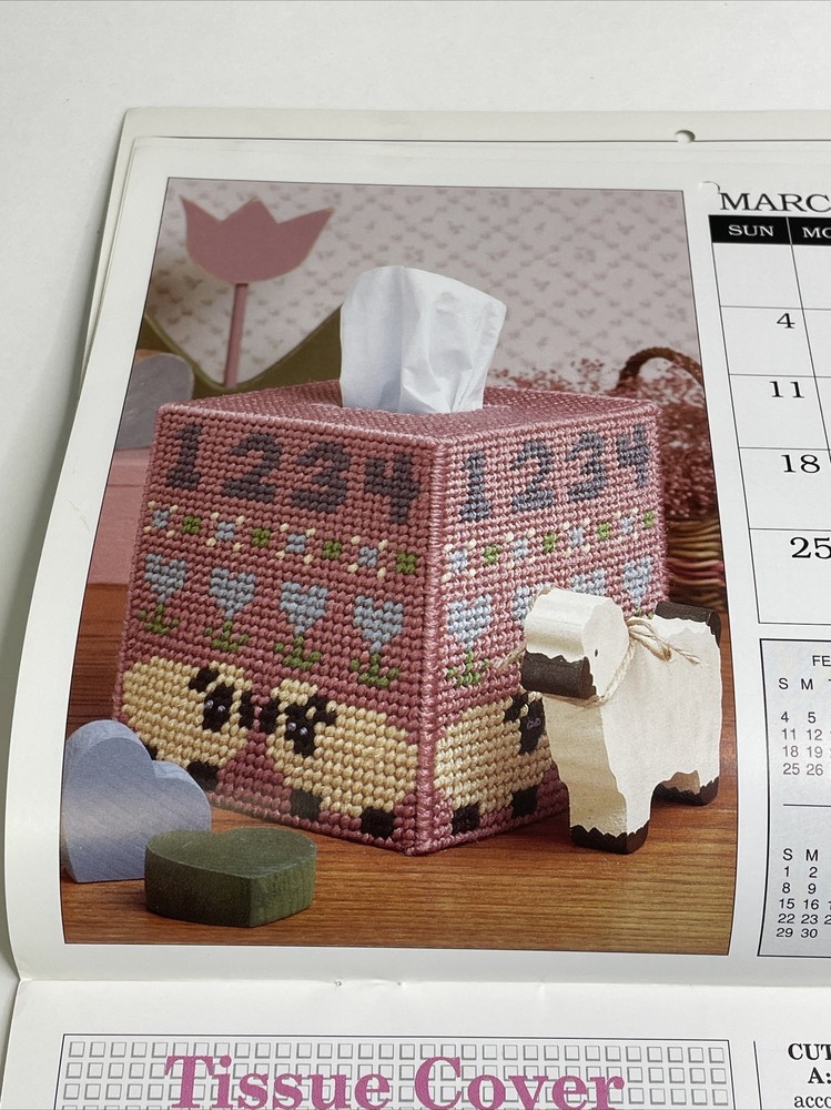 Needlecraft 1990 Plastic Canvas Calendar 12 Designs Pattern