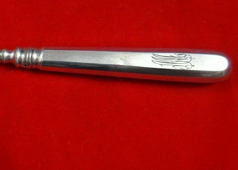 Russian 84 Silver Two Tine Cold Cut Meat Serving Fork ( #4402)