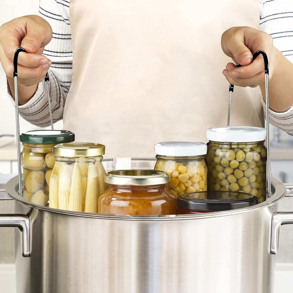 Multi-Functional Canning Rack with Expandable Features and Silicone Grips