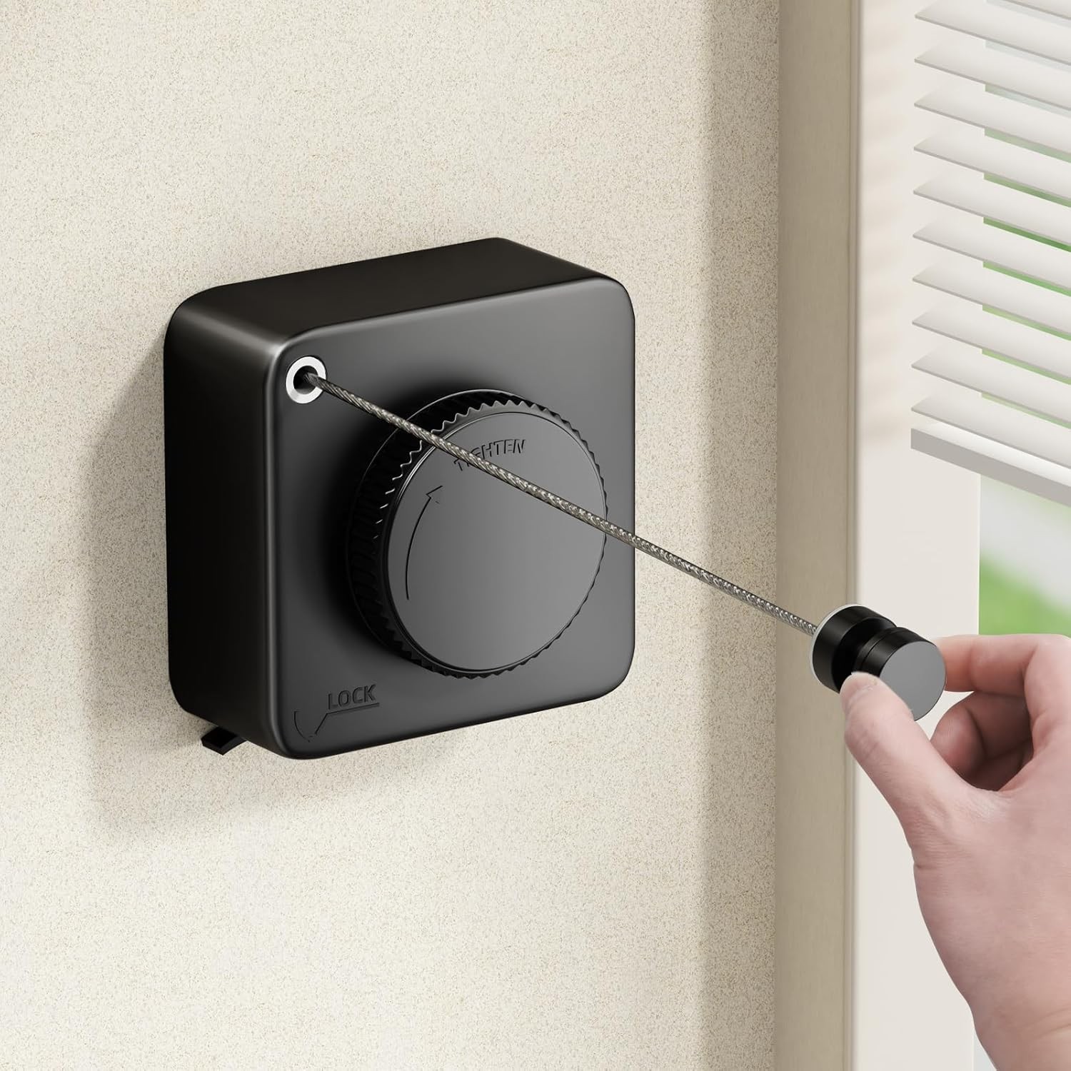 15.1FT-Retractable Clothesline NonSagging Heavy Duty Clothes Drying Laundry Line