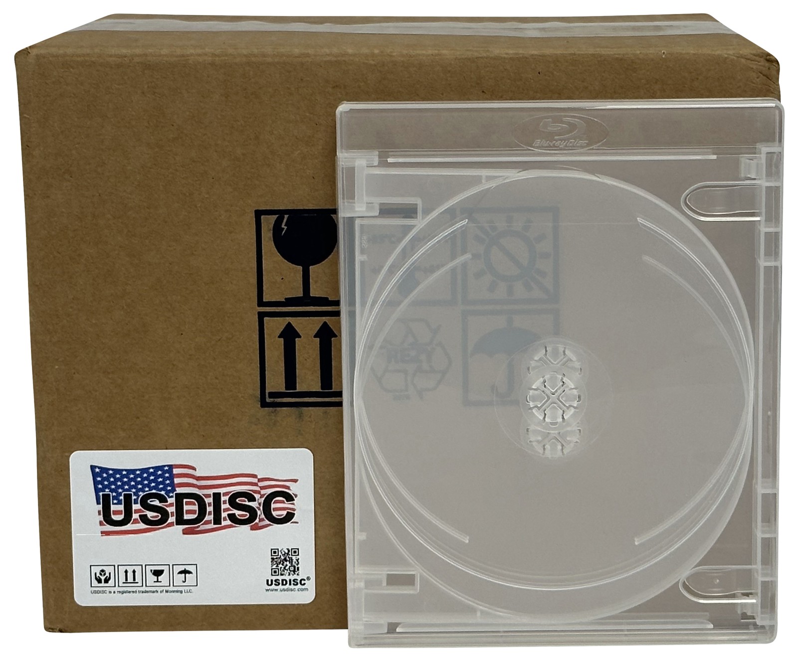 USDISC Blu-ray Cases Standard 14mm, Sextuple 6 Disc (Clear) Lot