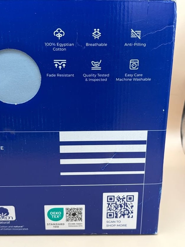 Thread Spread 6 Piece Sheet Set California King 1000 Thread Count - Light Blue