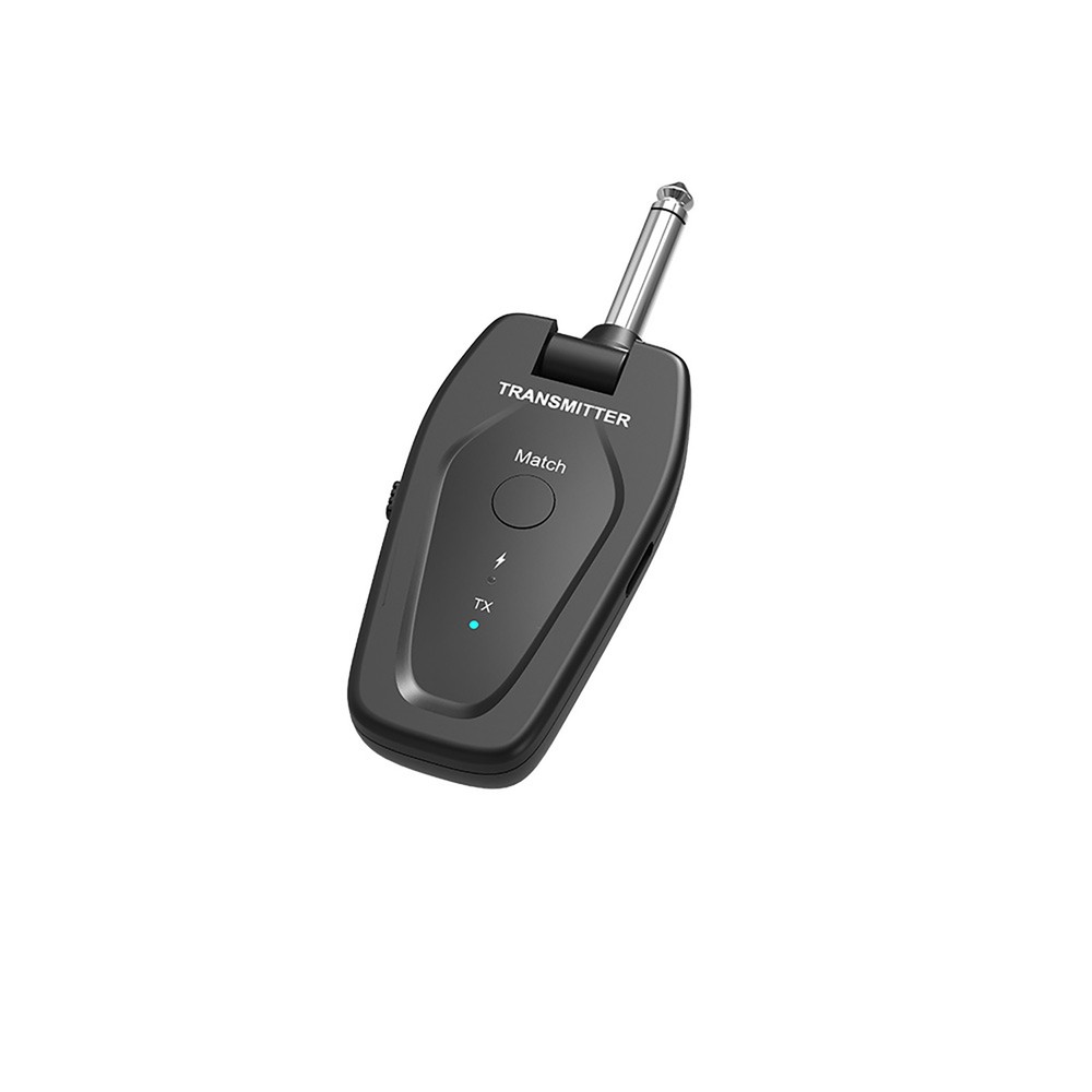 Professional UHF Wireless Guitar System Transmitter Receiver Type-C Charging