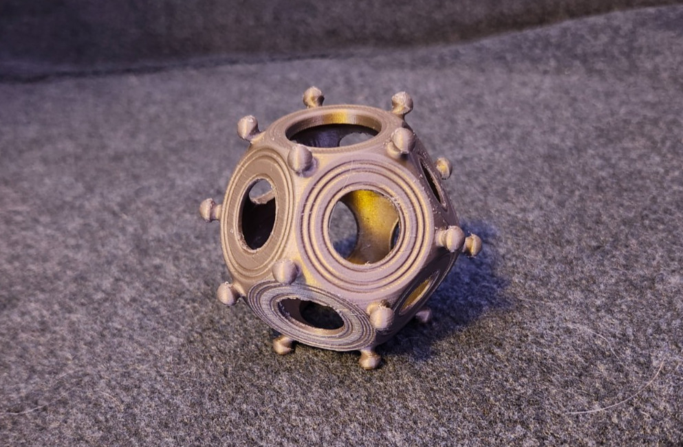 3D Printed Roman Dodecahedron - Medium