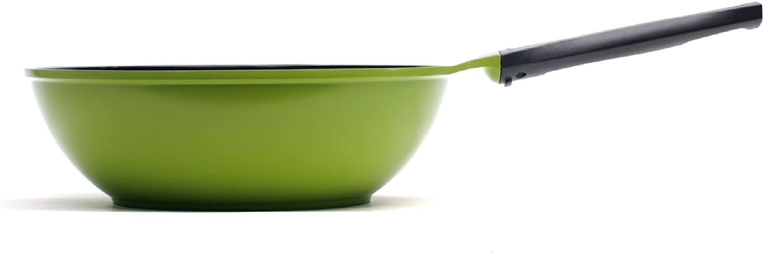 Green Earth Wok by Ozeri Ceramic Non-Stick [3 color options] [12in & 14in sizes]