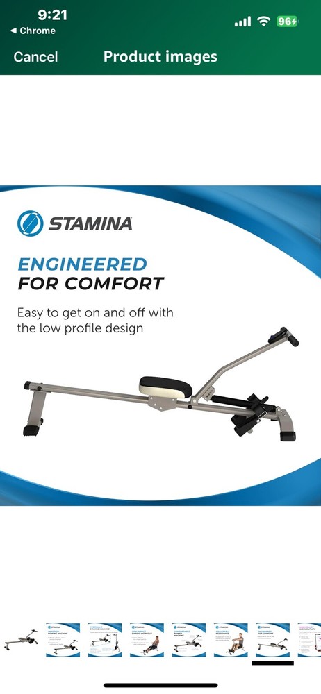 Stamina 35-0123 Inmotion Rower - Silver