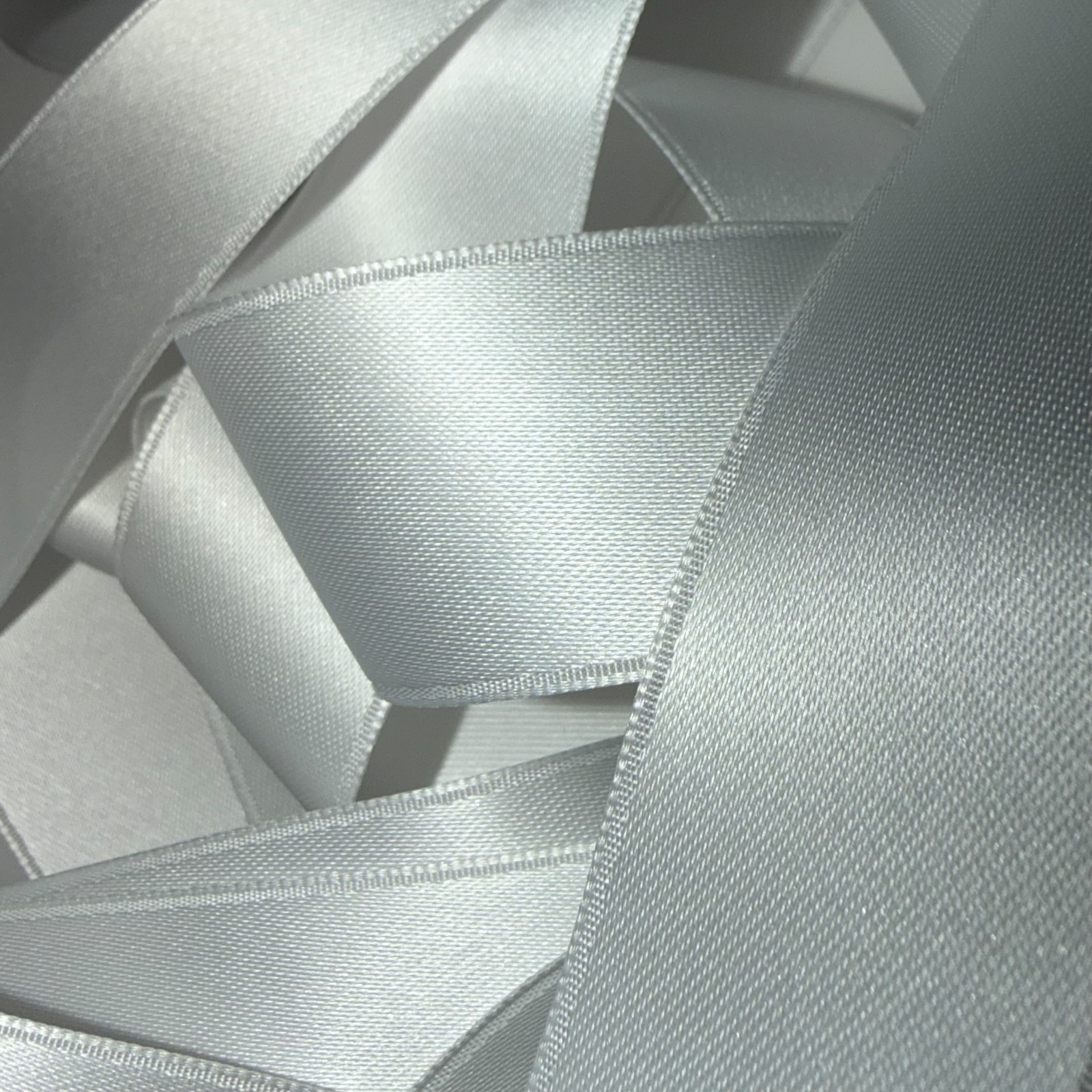 BRIDAL WHITE IVORY BLACK SWISS Premium Double Face Satin Ribbon - By the Yard