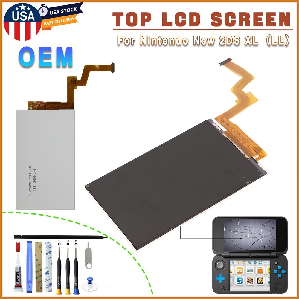 OEM Top Upper LCD Display Screen Original Replacement For Nintendo NEW 2DS XL/LL
