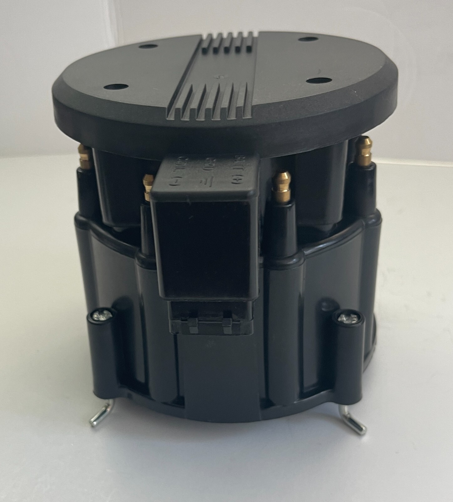 BLACK HEI Distributor SUPER CAP + ROTOR + 65,000 VOLT Coil CHEVY GM FORD