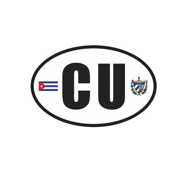 Cuba Oval Sticker Decal