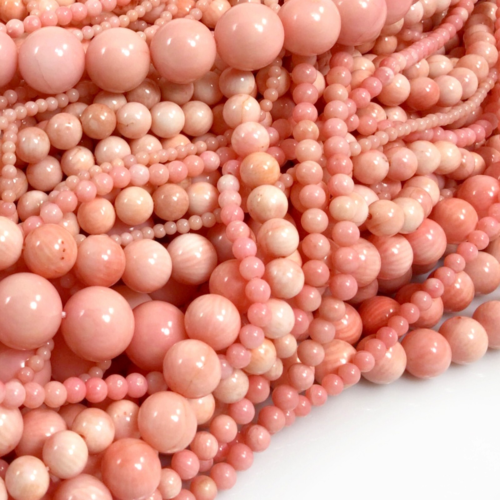Pink Coral Angel Skin Smooth Round Loose Beads 15" 2mm 3mm 4mm 6mm 8mm 10mm