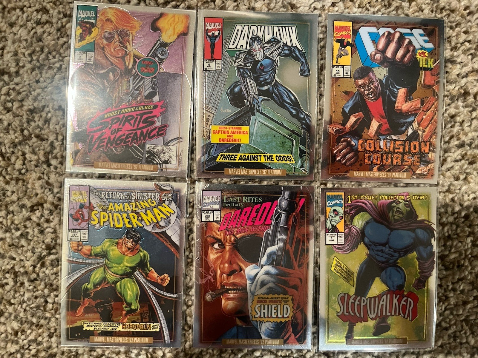 2024 Marvel Masterpieces '92 Platinum 100 Card Lot: Parallels, Inserts & Base
