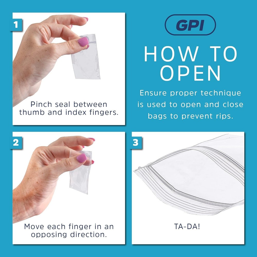Clear Plastic Zip Bags Resealable Storage Packaging Durable